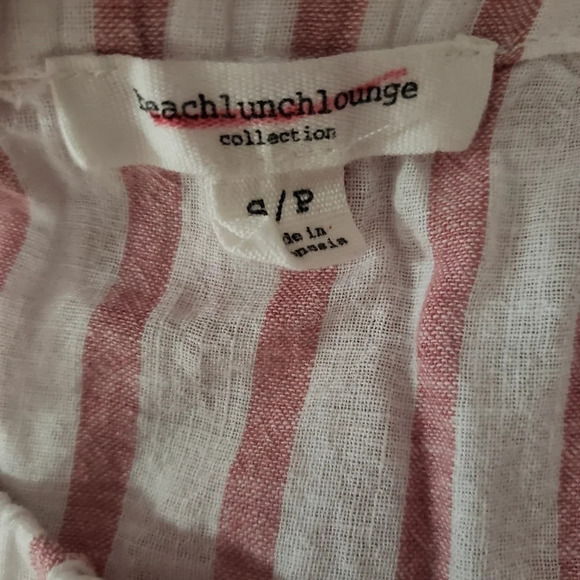 Beachlunchlounge Striped Ruffled Sleeve Top - Picture 5 of 6